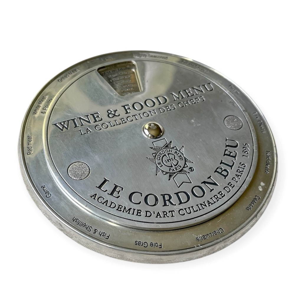 RARE Vintage Le Cordon Bleu Paris Culinary Academy Cheese Menu Medal Plaque